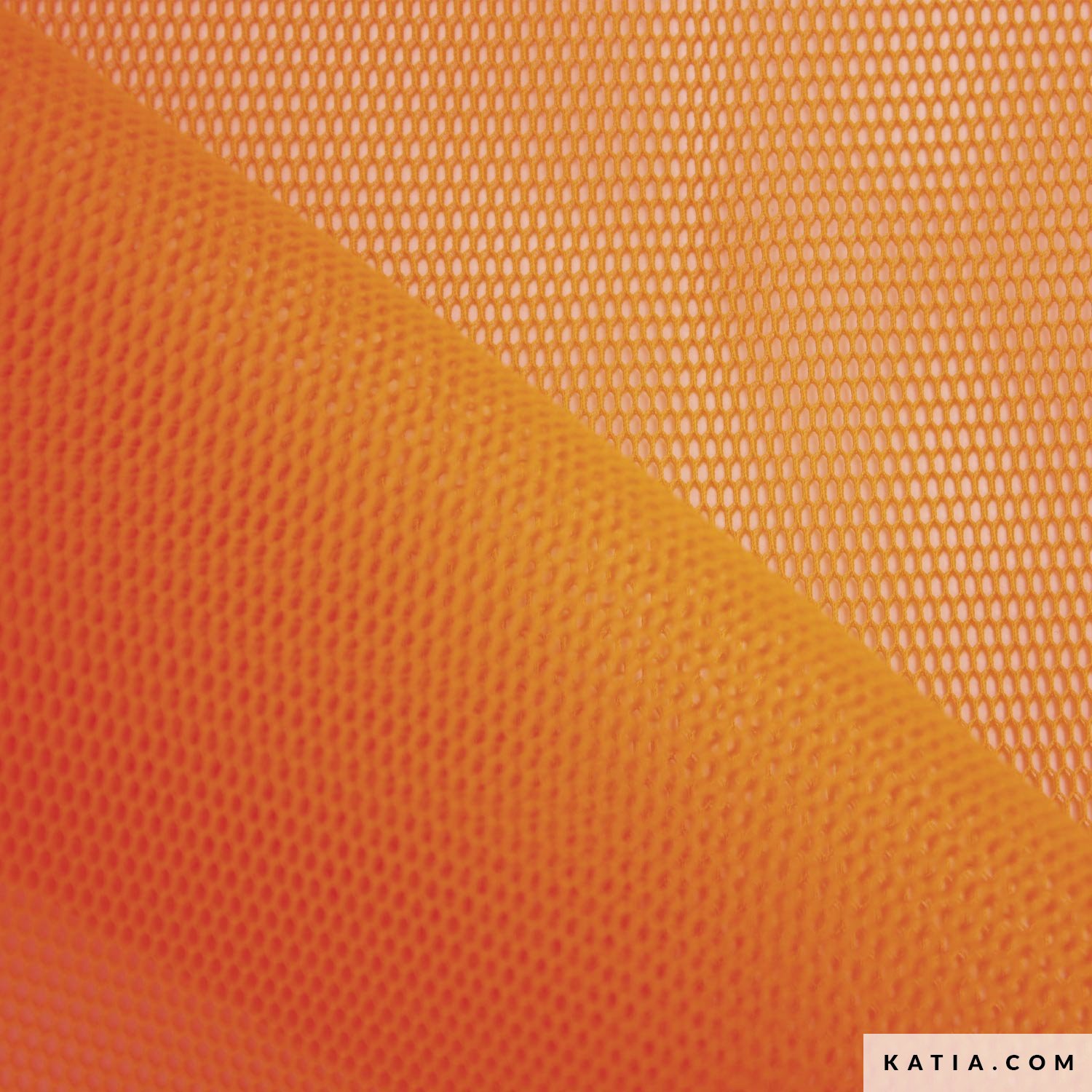 Tela De Malla D Mesh Fluor Orange Primavera Verano Katia