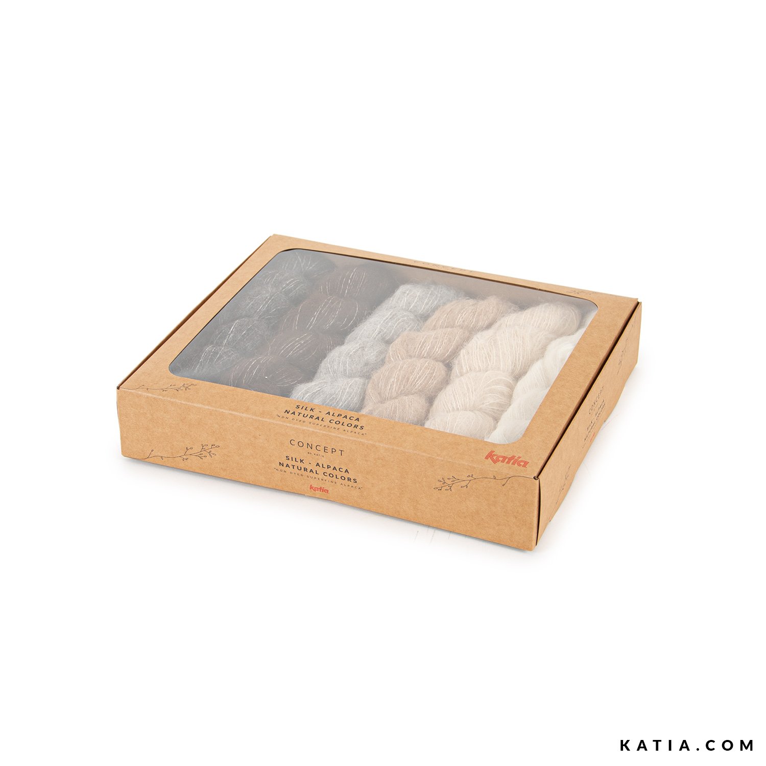 Kit Silk-Alpaca Natural Colors van Concept by Katia - Ecru - S1