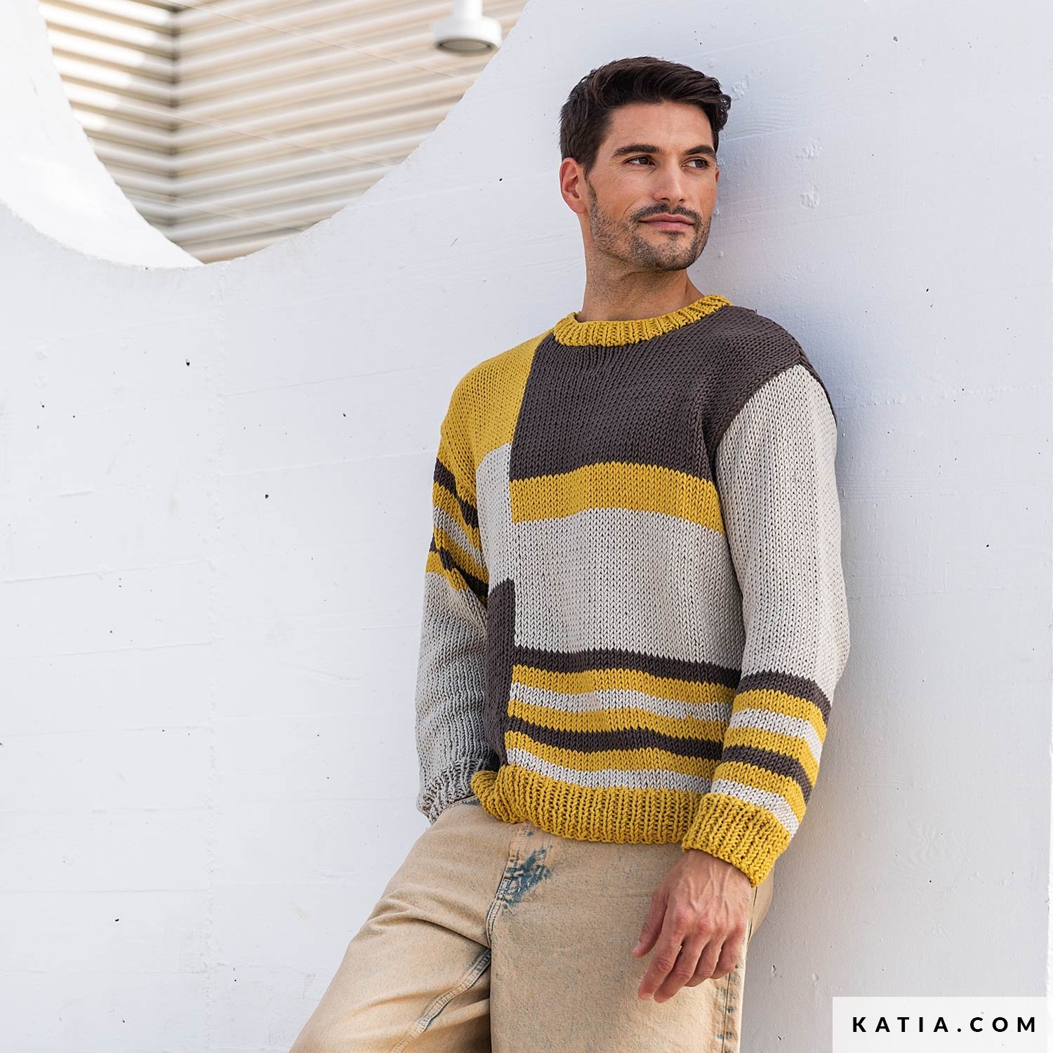 Sweater Man Spring Summer models patterns Katia