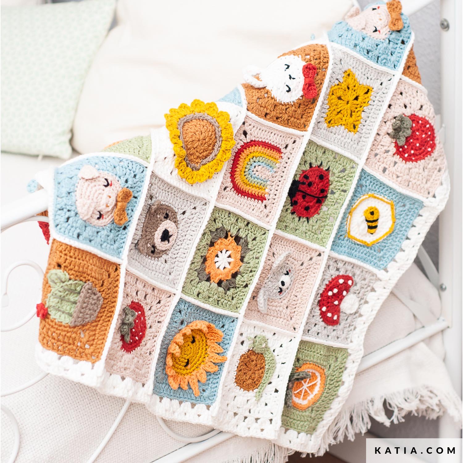 Crochet 3d baby blanket free online pattern