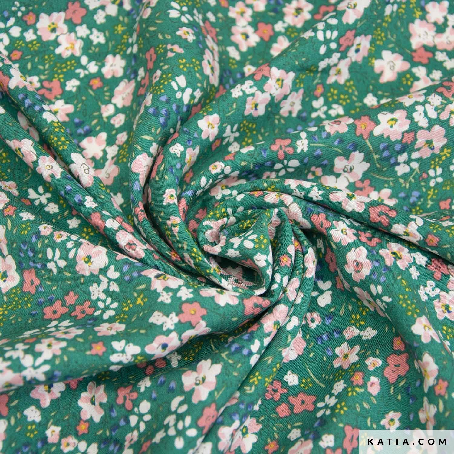 Summer Flowers Print viscose fabric - Spring / Summer | Katia.com