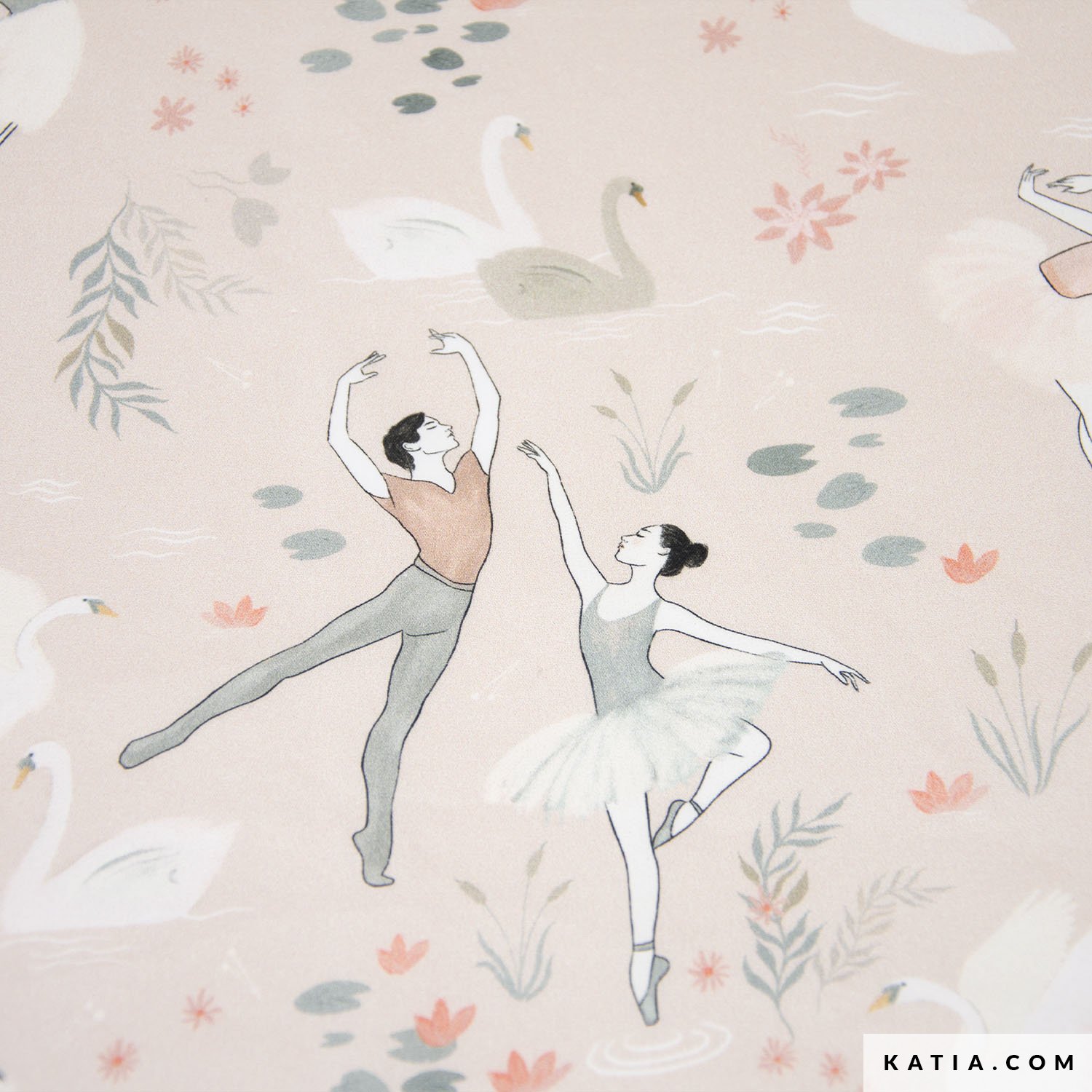 Swan Dance Ballet cotton poplin fabric - Autumn / Winter | Katia.com