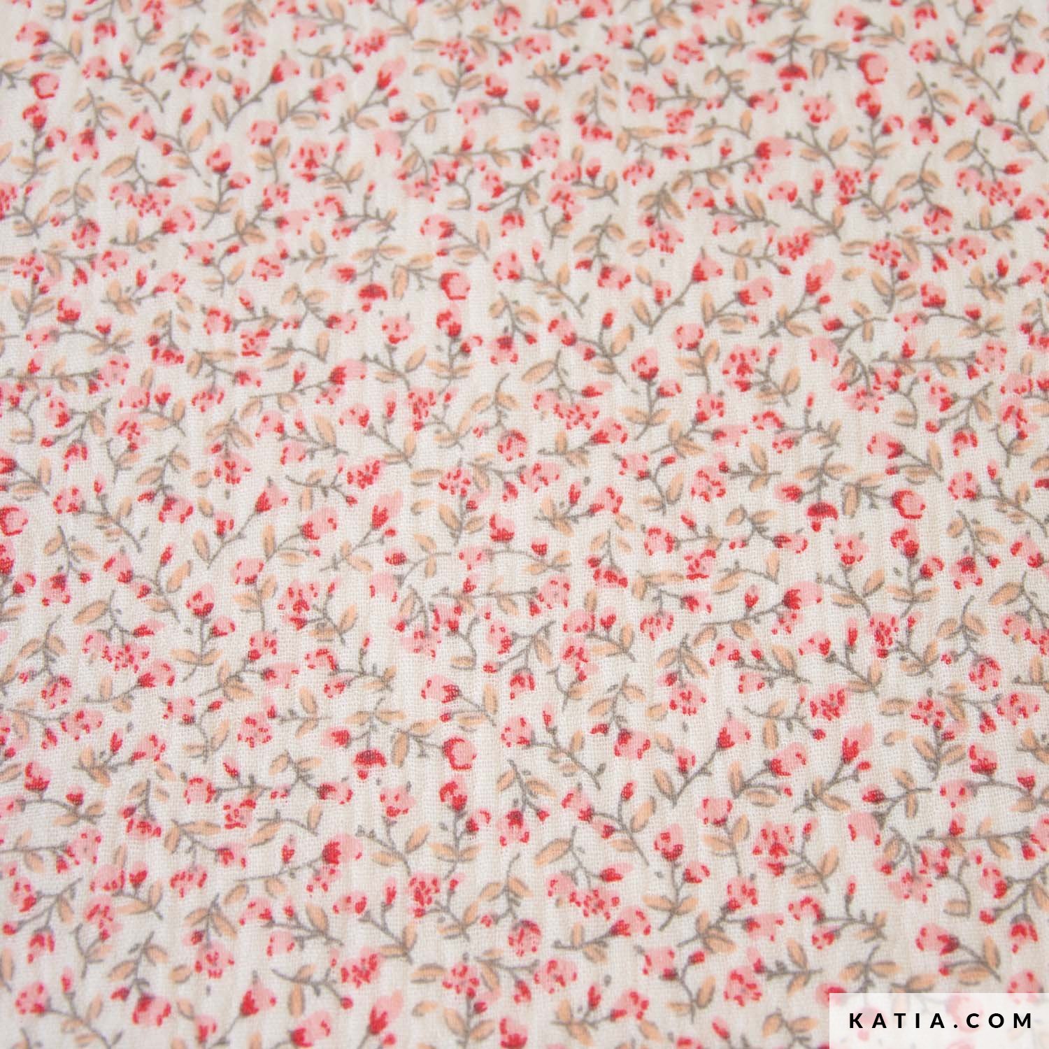 Country Flowers cotton muslin fabric - Autumn / Winter | Katia.com