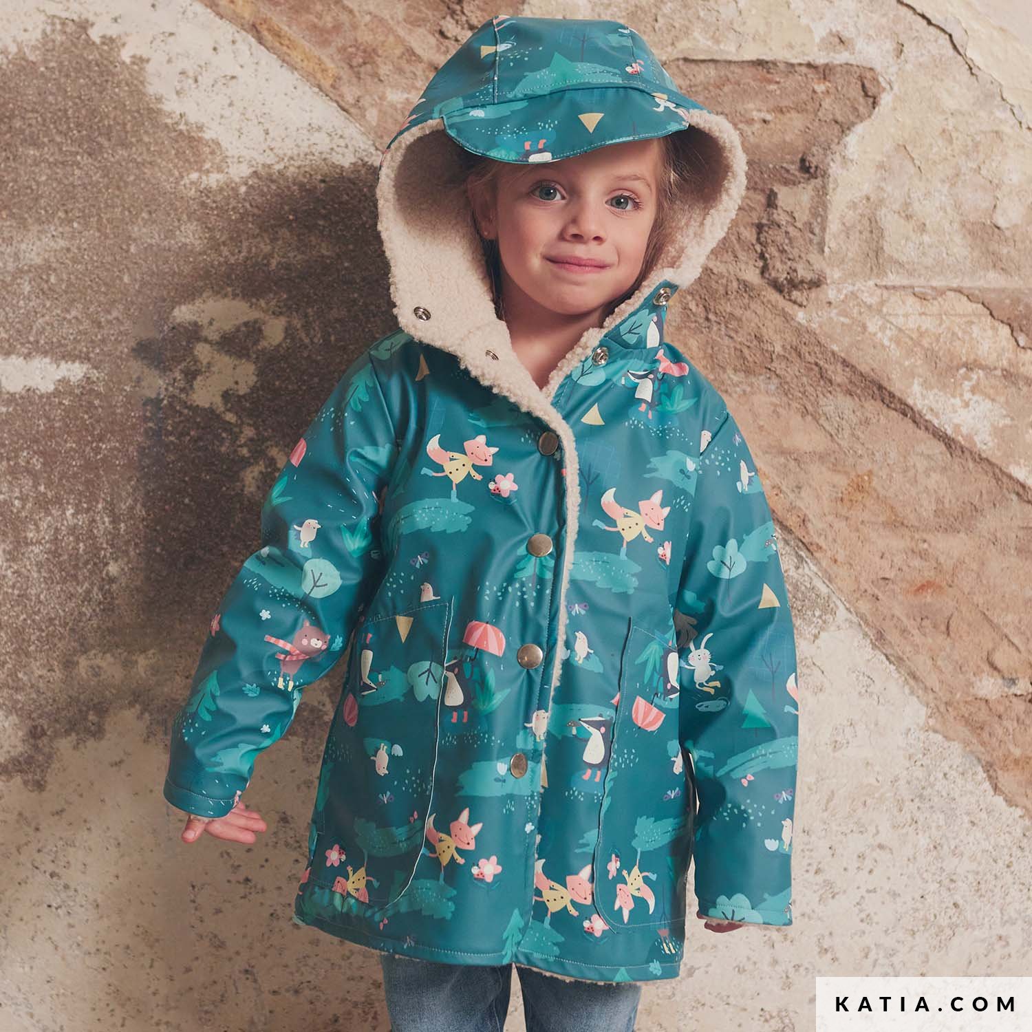 Rain Forest Raincoat PU waterproof fabric - Autumn / Winter | Katia.com