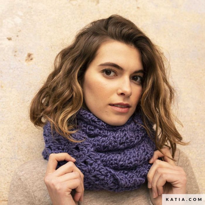 Elurra Scarf Crochet Pattern By Ameskeria - A/W - Easy - (8034-418)¦ Katia.com