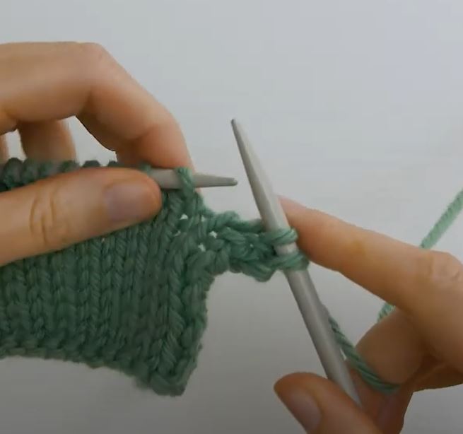 How to M1 Below: Increase by Knitting 1 Stitch into the Stitch from the Previous Row