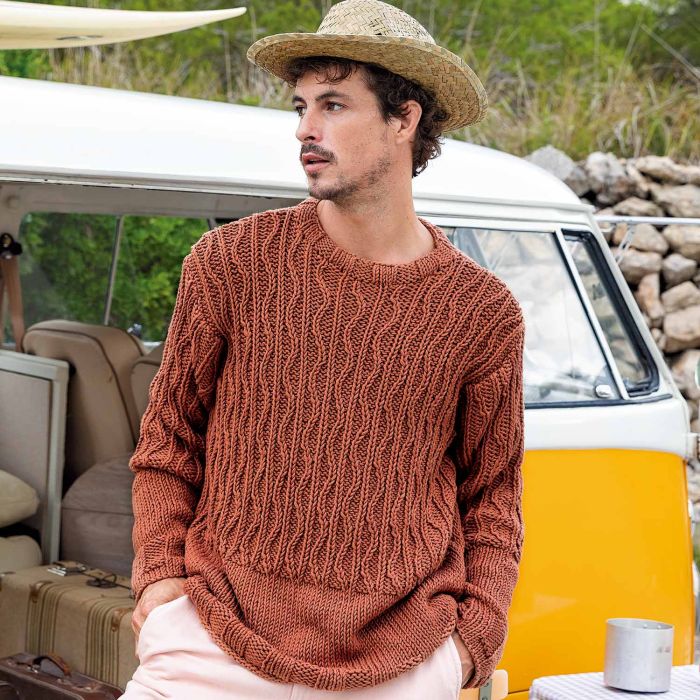 mens wave stich sweater