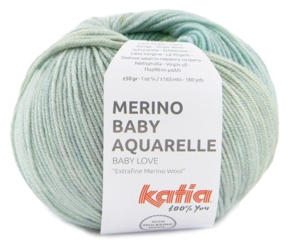 Merino Baby Aquarelle - Cream-Blue-Grey (352) | Premium Yarn | Katia.com