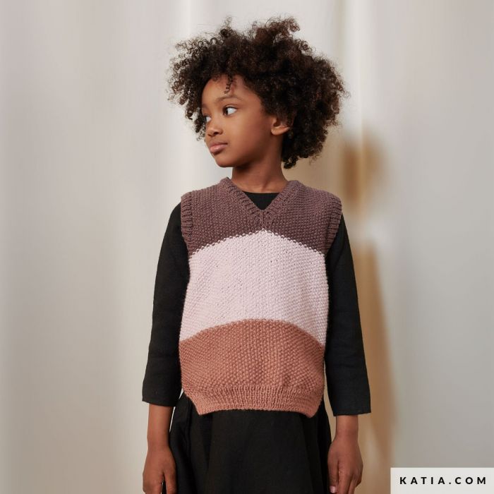 KIDS VEST KNITTING KIT - A/W - EASY - (6182-22)