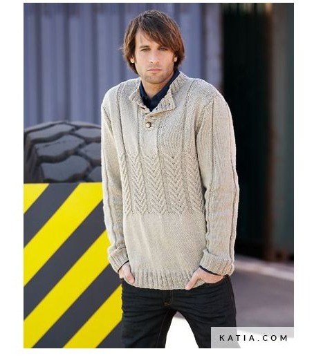 Mens Sweater Knitting Kit (6931-6) ¦ Katia.com