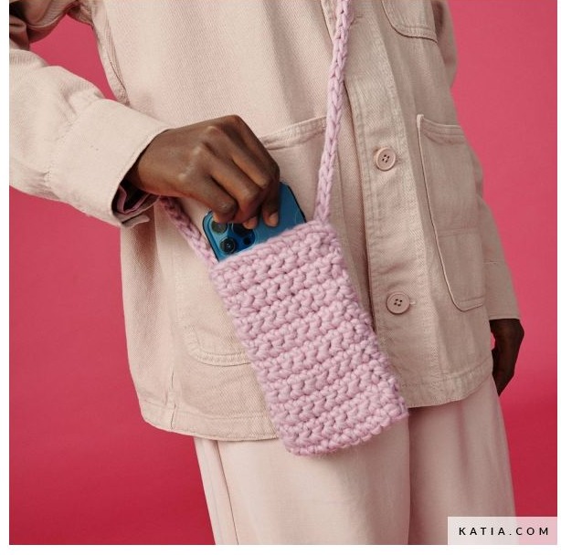 WOW! Hedy Mini Mobile Bag Crochet Pattern (99999-1006-9)¦ Katia.com