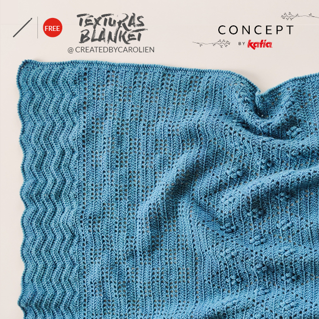 How to crochet a blanket with waves, checks, and diamonds