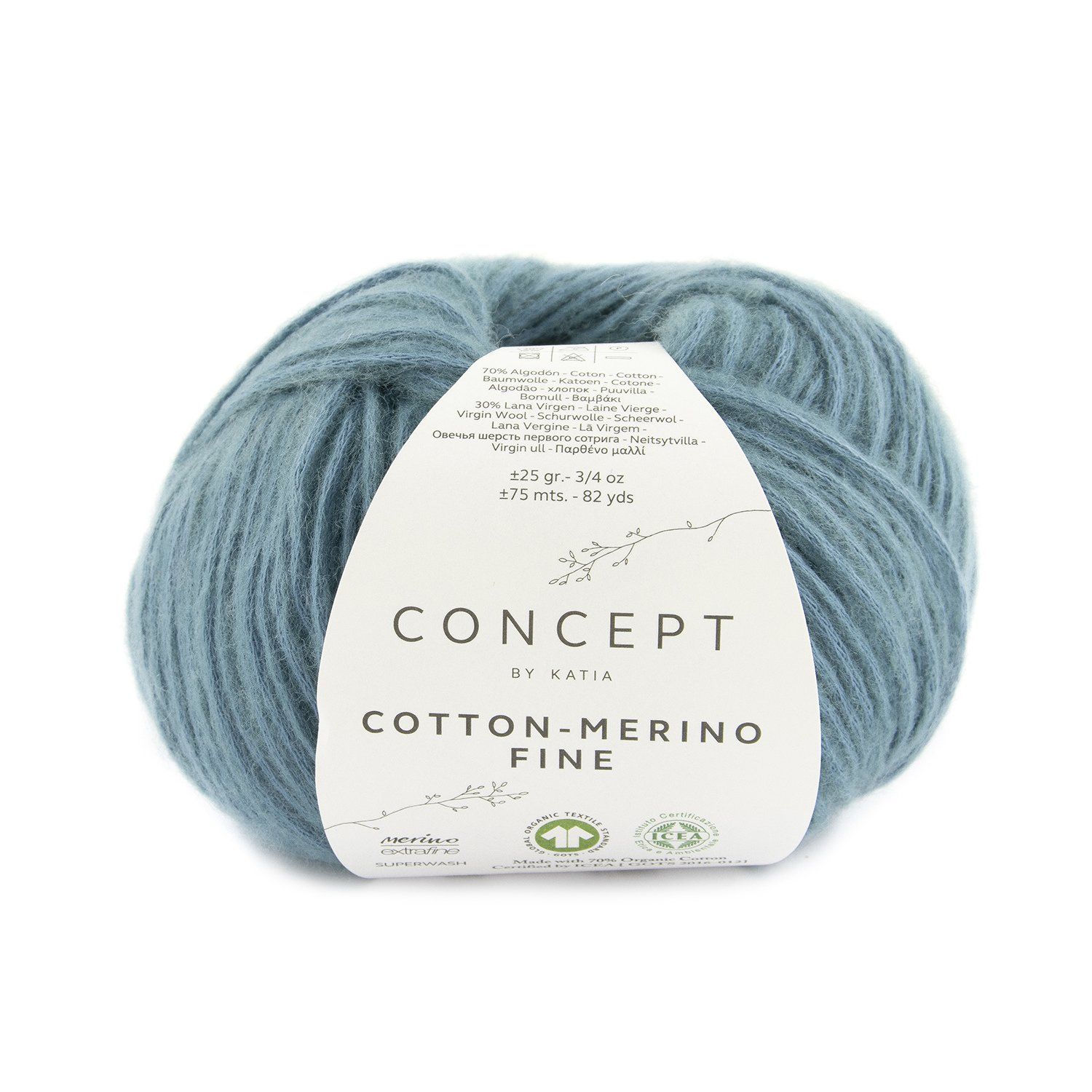 CONCEPT COTTON MERINO FINE: CERTIFIED ORGANIC COTTON YARN (DK)